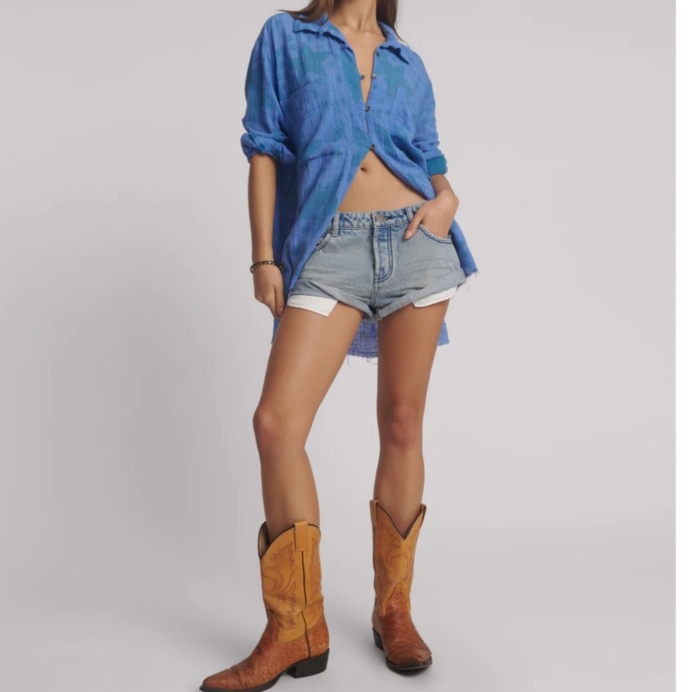 One Teaspoon Salty Dog Bandits Denim Shorts Size 32 NWT Revolve Style 22973
